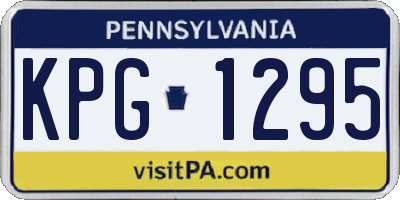 PA license plate KPG1295