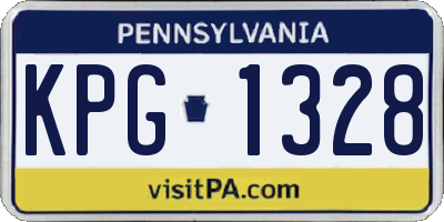 PA license plate KPG1328