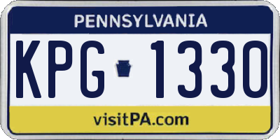 PA license plate KPG1330