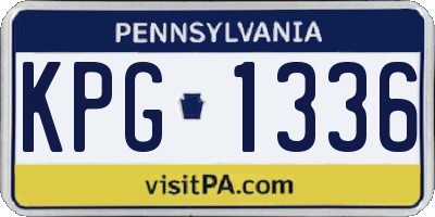 PA license plate KPG1336