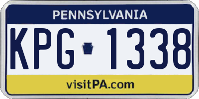 PA license plate KPG1338