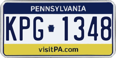 PA license plate KPG1348