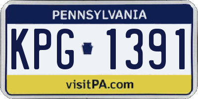 PA license plate KPG1391