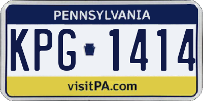 PA license plate KPG1414