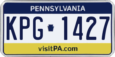 PA license plate KPG1427