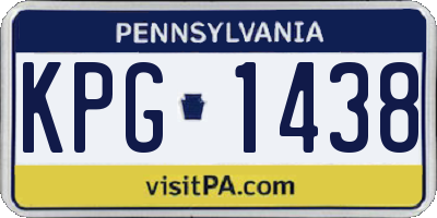 PA license plate KPG1438