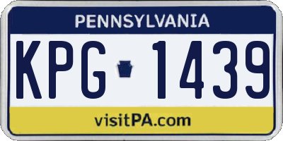PA license plate KPG1439