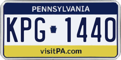 PA license plate KPG1440