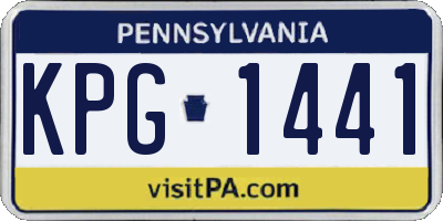 PA license plate KPG1441