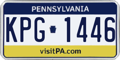 PA license plate KPG1446