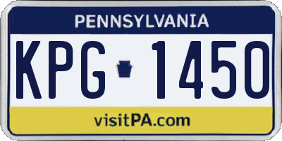PA license plate KPG1450