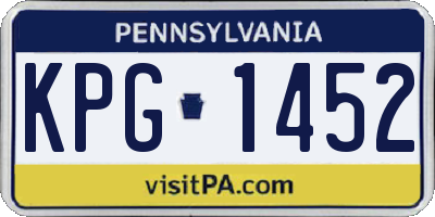 PA license plate KPG1452
