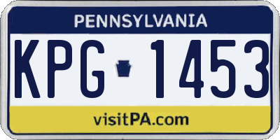 PA license plate KPG1453