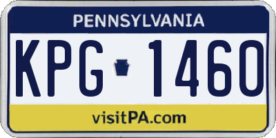 PA license plate KPG1460