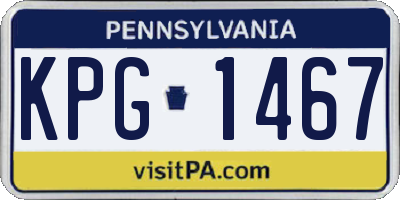 PA license plate KPG1467