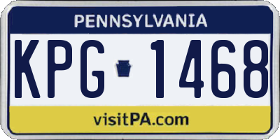 PA license plate KPG1468