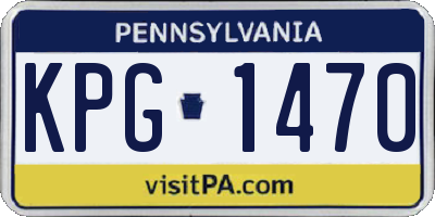 PA license plate KPG1470