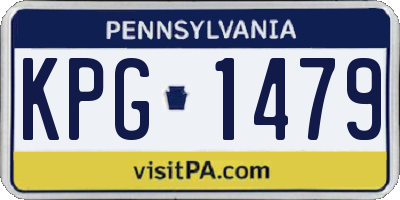 PA license plate KPG1479
