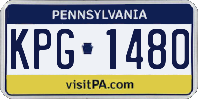 PA license plate KPG1480