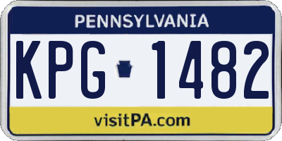 PA license plate KPG1482