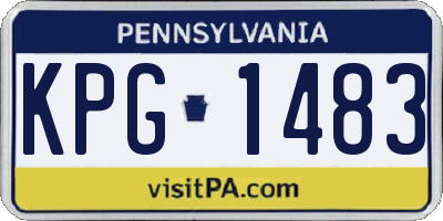 PA license plate KPG1483