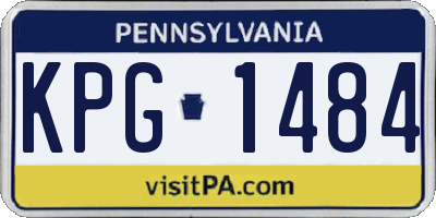 PA license plate KPG1484