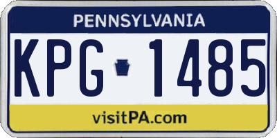 PA license plate KPG1485