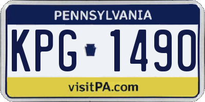 PA license plate KPG1490