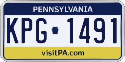 PA license plate KPG1491