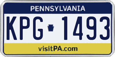 PA license plate KPG1493