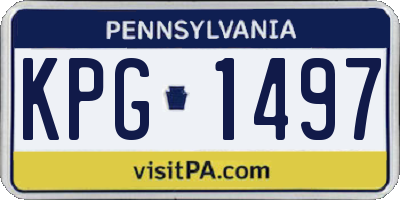 PA license plate KPG1497