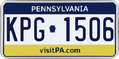 PA license plate KPG1506