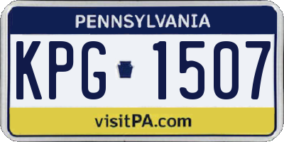 PA license plate KPG1507