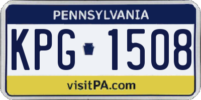 PA license plate KPG1508