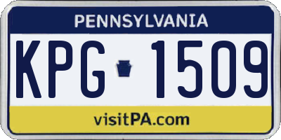 PA license plate KPG1509
