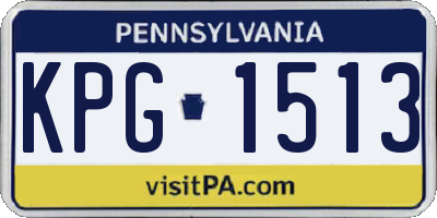 PA license plate KPG1513