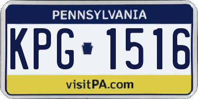 PA license plate KPG1516