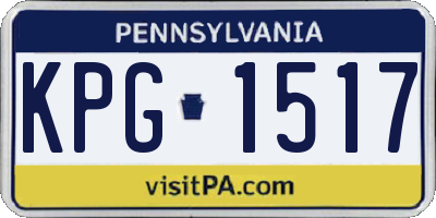 PA license plate KPG1517