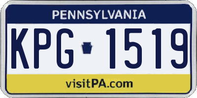 PA license plate KPG1519