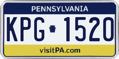 PA license plate KPG1520