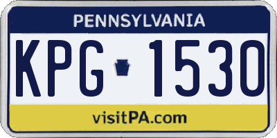 PA license plate KPG1530
