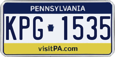 PA license plate KPG1535