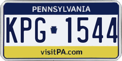 PA license plate KPG1544