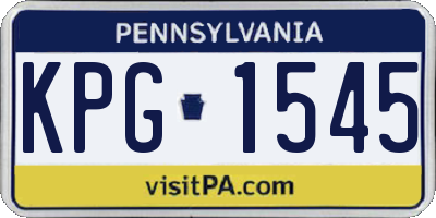 PA license plate KPG1545