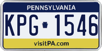 PA license plate KPG1546