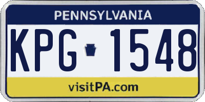 PA license plate KPG1548
