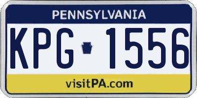 PA license plate KPG1556