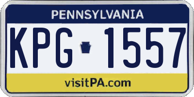 PA license plate KPG1557