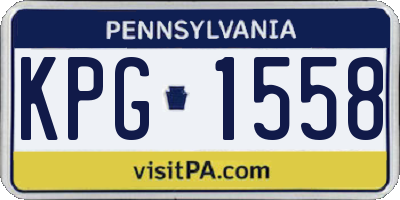 PA license plate KPG1558
