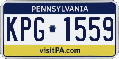 PA license plate KPG1559